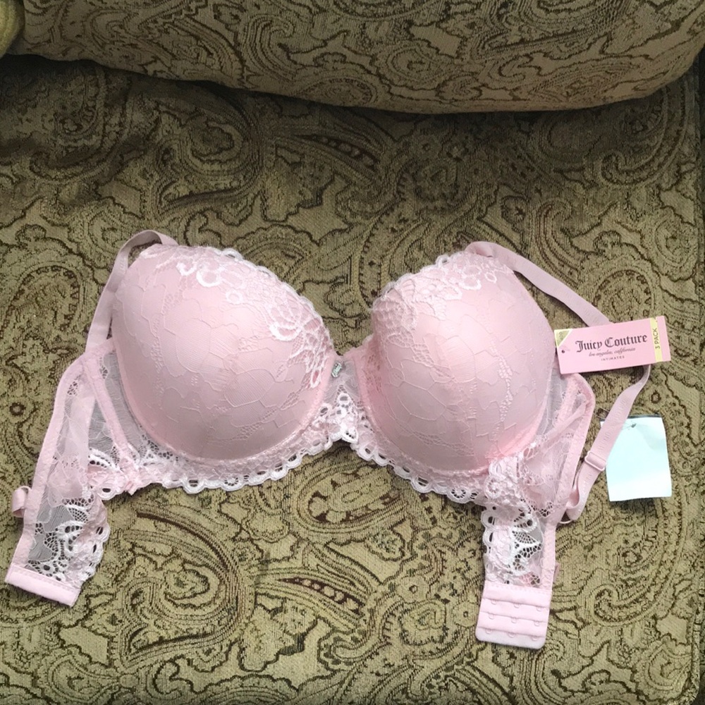 Juicy Courure Pink Lace Push-Up Bra 40D